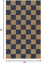 Lahome Checkered Easy Jute 3x5 Outdoor Rug, Washable Rugs - Image 2