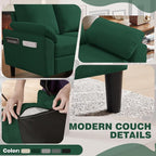 79" Convertible Sectional Sofa Set, Modern Linen Small L Shaped Couch - Image 5