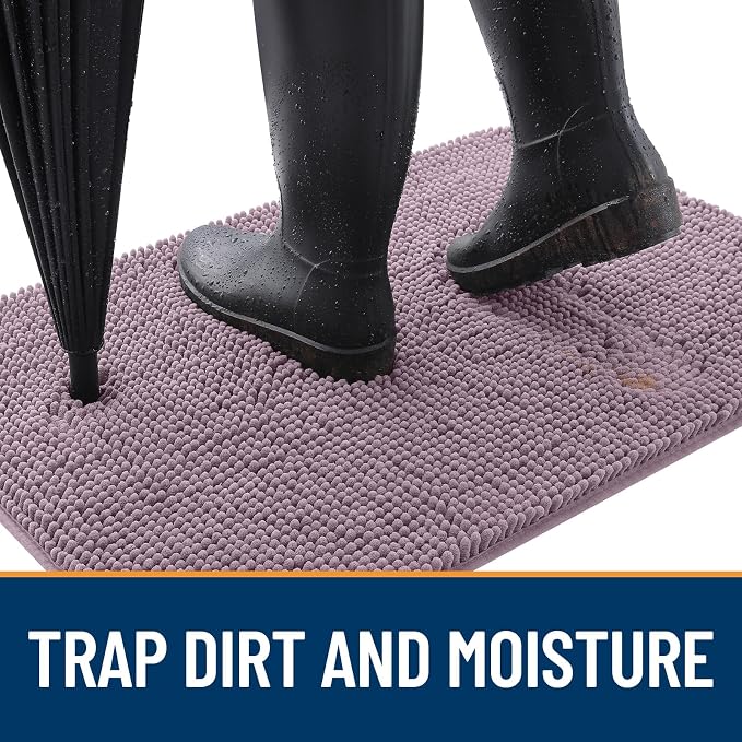 OLANLY Dog Door Mat for Muddy Paws 59x32, Super Absorbent Chenille Mud Mat | - Image 2