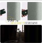 NICETOWN Full Shade Faux Linen Curtains 63 inches Long - Image 3
