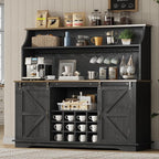 55 Inch Farmhouse Coffee Bar Cabinet by Revominca