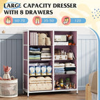 WLIVE Fabric Dresser for Bedroom, Tall Dresser - Image 4