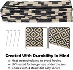 SAND MINE Waterproof Outdoor Rug 9x18 ft, Plastic Reversible Rug, Modern Area - Image 3