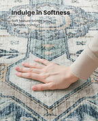 AMADA HOMEFURNISHING Washable Area Rugs, Low-Profile Washable Rug - Image 5
