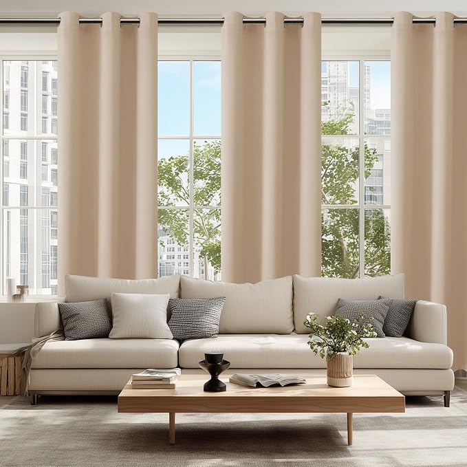 Blackout Curtains for Bedroom, 38 x 84 Inches Long, 2 Panels | Thermal - Image 6