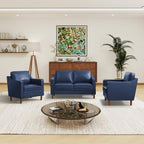Kingfun Living Room Furniture Sets, 2 Armchair and Loveseat, Mid Century Modern - Image 5