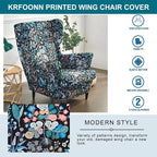 KRFOONN Wingback Chair Covers Slipcovers 2 Piece Stretch Wing Chair Covers - Image 3