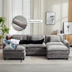 Oprisen 120" Modular Sectional Sofa, Comfy Cloud Couch Sectional Sofa - Image 5