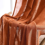 MIULEE Rust Fall Linen Curtains 52x90 Inch 2 Panels - Image 4