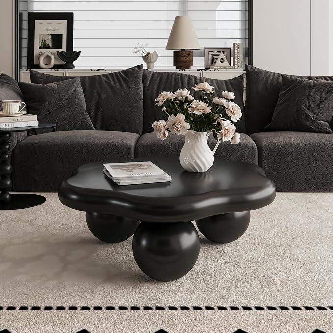 35.03" Cloud Coffee Table for Living Room Unique Coffee Table Modern Low Coffee - Image 3
