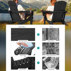 SERWALL HDPE Folding Adirondack Chair - Image 2