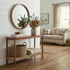 Alaterre Furniture Calais 48 Inch Solid Wood Entryway Table - Image 2