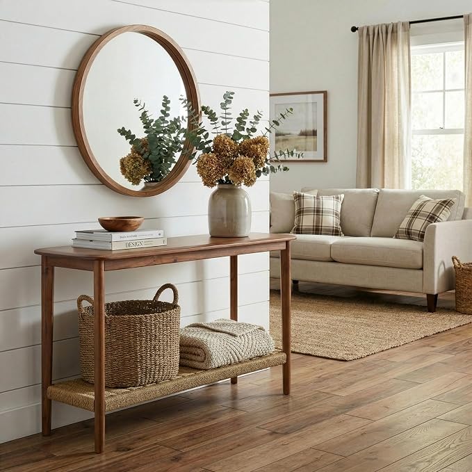 Alaterre Furniture Calais 48 Inch Solid Wood Entryway Table - Image 2