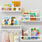 Fixwal Floating Book Shelves for Wall, 16.5 Inch Nursery Book Shelves for by Fixwal