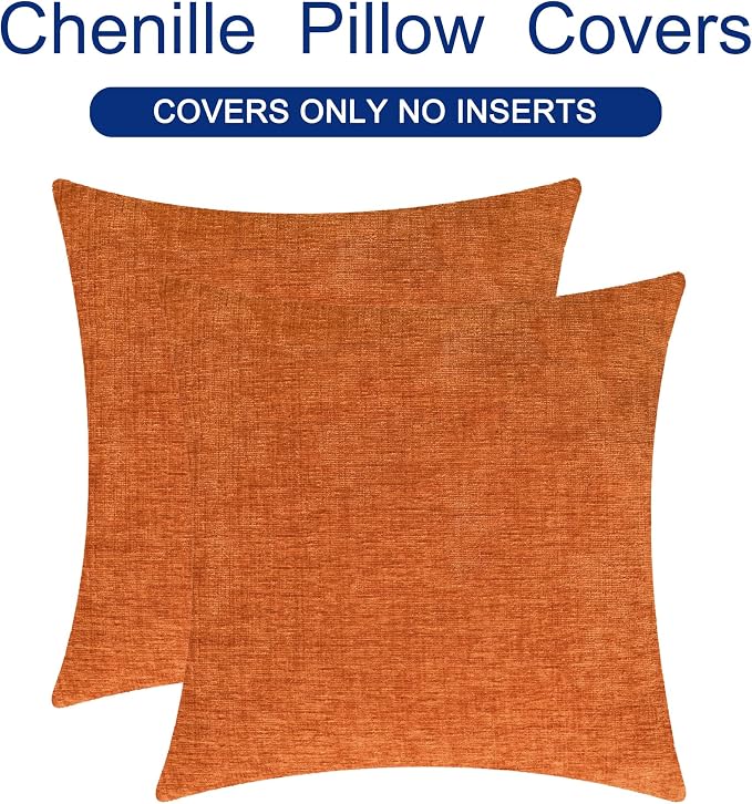 CaliTime Fall Decorative Throw Pillow Covers 18 X 18 Inches Burnt Orange | Pack - Image 6