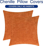 CaliTime Fall Decorative Throw Pillow Covers 24 X 24 Inches Burnt Orange | Pack - Image 6