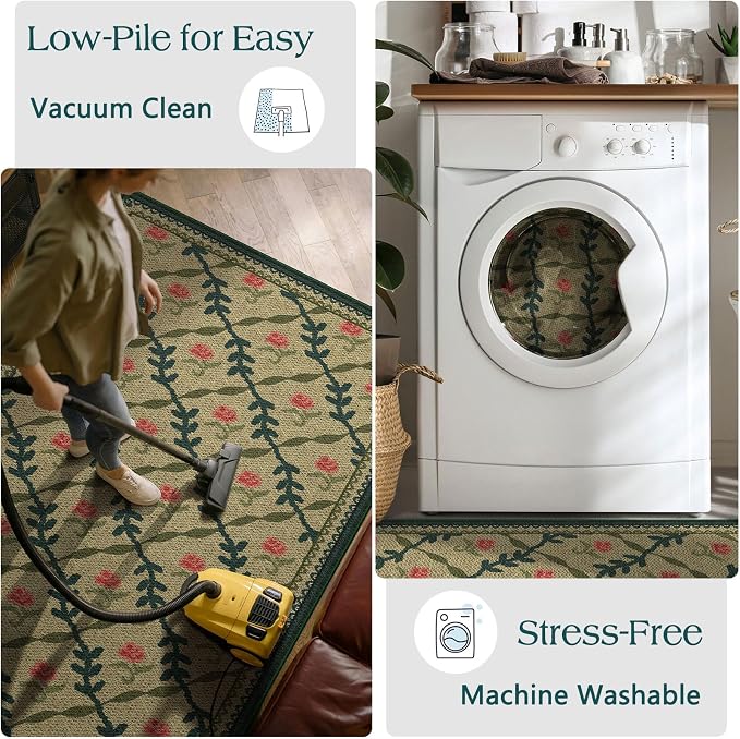 3x5 Entryway Rug, Small Washable Indoor Outdoor Mats - Image 7