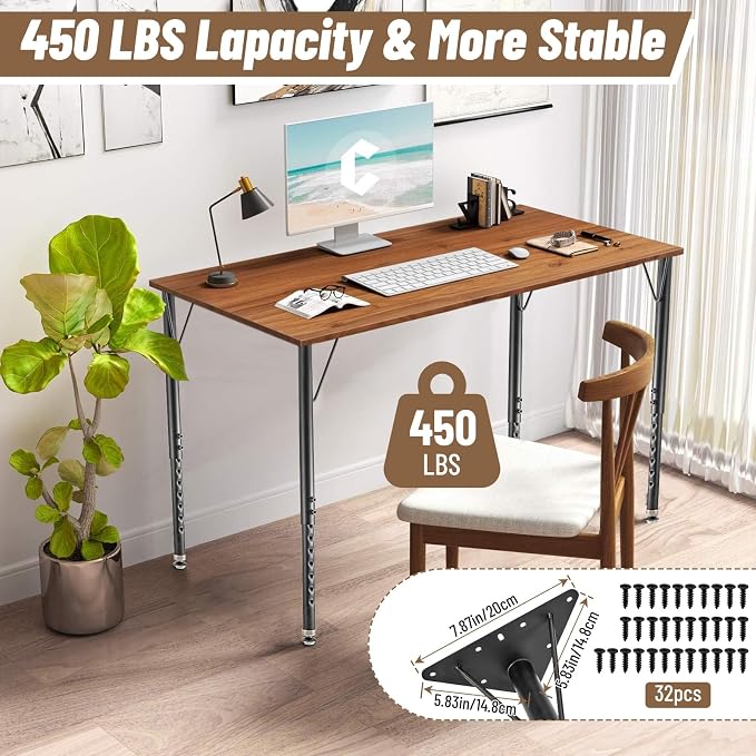 Adjustable Table Legs 19-30 Inch, Heavy Duty Steel Furniture Legs - Image 2