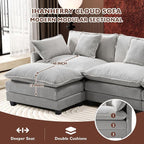 Ihanherry 111.4" L Shaped Modern Sofa Modular Sectional Cloud Couch - Image 3