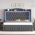 Queen Bed Frame 55" Tall Headboard - Image 6