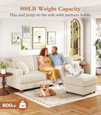 Kidirect 87in L Shaped Couch, Modular Sofa No Tool Assembly, Comfy Sectional - Image 3