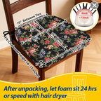 AAAAAcessories D-Shaped Chair Cushions, Machine-Washable Cover, Night-Blooming - Image 2