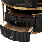 Merax 2-Piece Round Nesting Coffee Table Set - Image 15