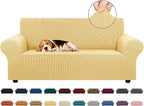Stretch Loveseat Couch Cover, 2 Cushion Couch Slipcover, Champagne | 1-Piece by KEKUOU
