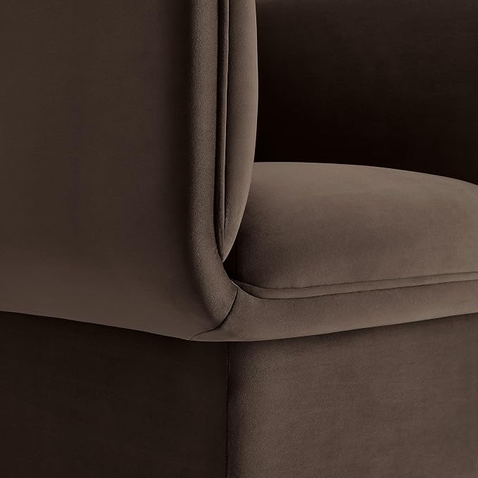 Modway Tate Performance Velvet Accent Chair in Chocolate Brown - Image 9