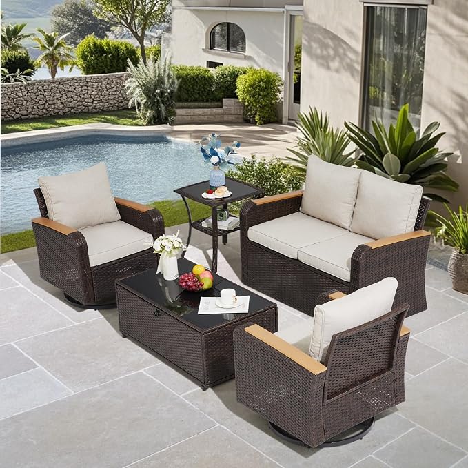 5 Pieces Outdoor Furniture Set - Image 5