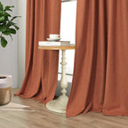 Terracotta Black Out Curtains 72 Inch Long Western Blackout Window Curtain & - Image 9