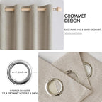 MIULEE 100% Blackout Linen Curtains - Image 4