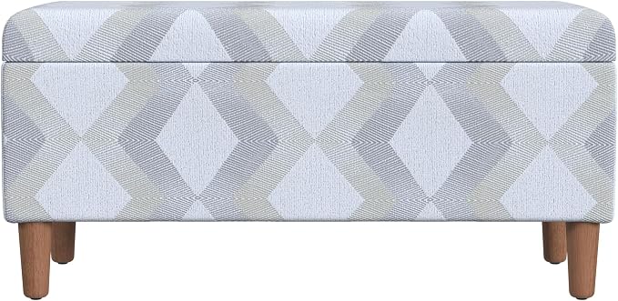HomePop Malmo Decorative Storage Bench -Natural Woven Geo - Image 4