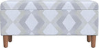 HomePop Malmo Decorative Storage Bench -Natural Woven Geo - Image 4