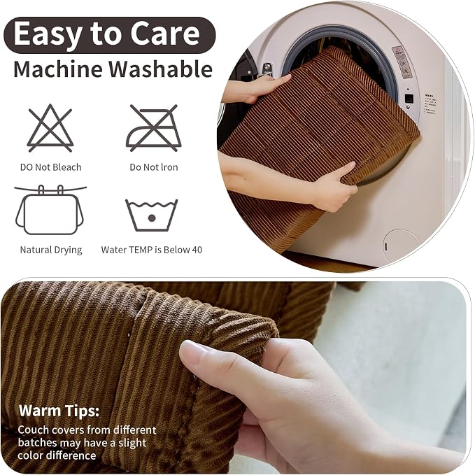 Couch Covers for Dogs Washable, 27.6"x70.9" Non Slip Couch Covers for Loveseat - Image 7