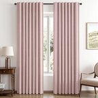 MIULEE 100% Blackout Linen Curtains by MIULEE