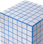 JONATHAN Y Callista White/Blue Modern Ceramic Tiled Cube Side Table, 18-Inch - Image 4