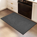 Indoor Front Door Mat Entryway Rug Non Slip Washable Black 2x3 ft | Front Entry - Image 2