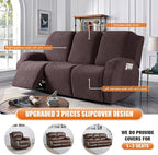 VANSOFY Recliner Cover, 3-Pieces Stretch Reclining Couch Covers - Image 4