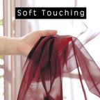 Sheer Curtains 54 inches Long 2 Panels Set, Rod Pocket Curtain Sheers - Image 2