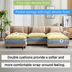 Oprisen 120" Modular Sectional Sofa, Comfy Cloud Couch Sectional Sofa - Image 3