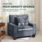 DOPEDIO Modern Living Room Sofa Set, 88.58" Chenille Loveseat - Image 7