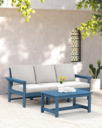 SERWALL HDPE Patio Sofa Set, 4-piece Sectional Outdoor Furniture Set, All - Image 8