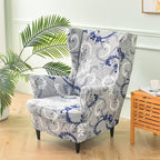 KRFOONN Wingback Chair Covers Slipcovers 2 Piece Stretch Wing Chair Covers - Image 2