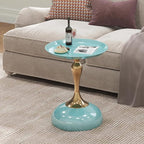 1-Pack Light Green Sleek Hourglass Side Table by Unknown