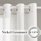 H.VERSAILTEX Linen Curtains Flax Linen Blended Curtain Panels - Image 2