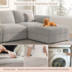 EASE MOOSE Sectional Modular Sofa, Comfty 3 Seat Cloud Couch, FSC Certified - Image 9