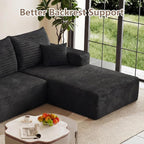 95" Cloud Sectional Couch U-Shaped Chaise - Image 8
