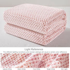 Exclusivo Mezcla Soft Waffle Fleece Bed Blanket King Size, Heather Pink | - Image 7