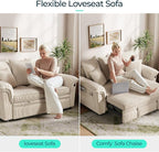 LINSY HOME Sectional Loveseat Sofa - Image 4